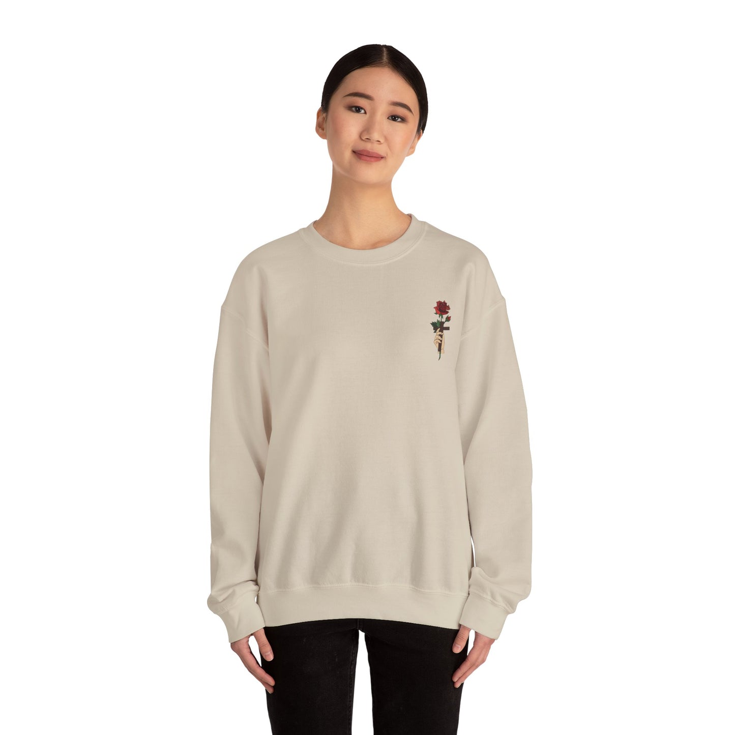 St. Therese of Lisieux Crewneck Sweatshirt | Mother's Heart Quote