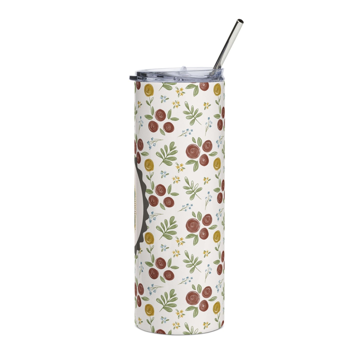 Our Lady of Guadalupe Floral Tumbler 20oz | Catholic Religious Design