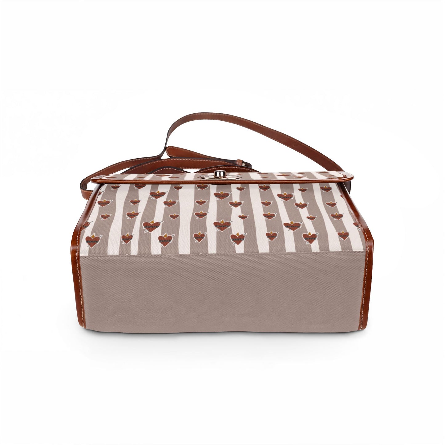 Immaculate Heart of Mary Pattern Waterproof Canvas Bag | Floral Handbag