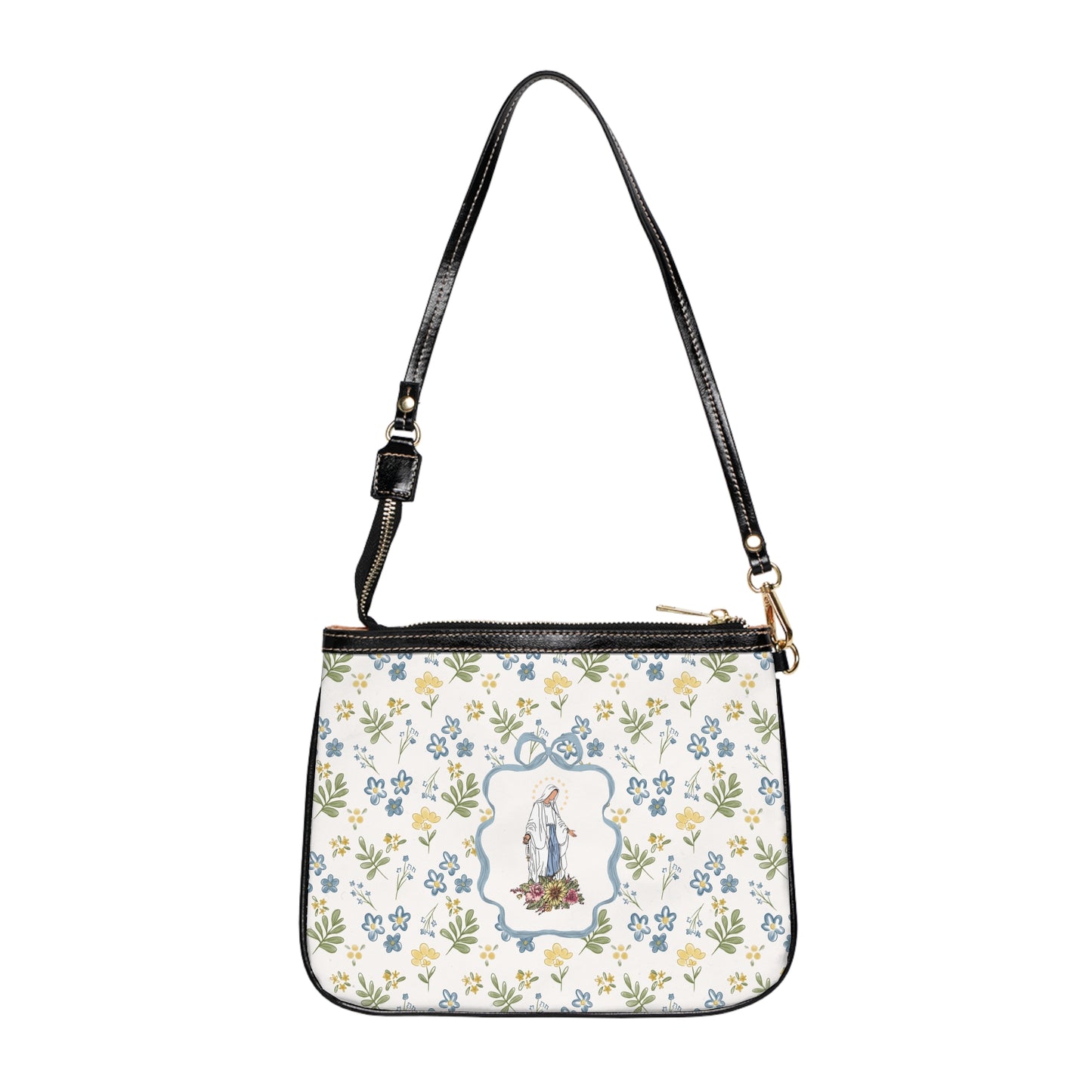 Our Lady of Lourdes Floral Small Shoulder Bag