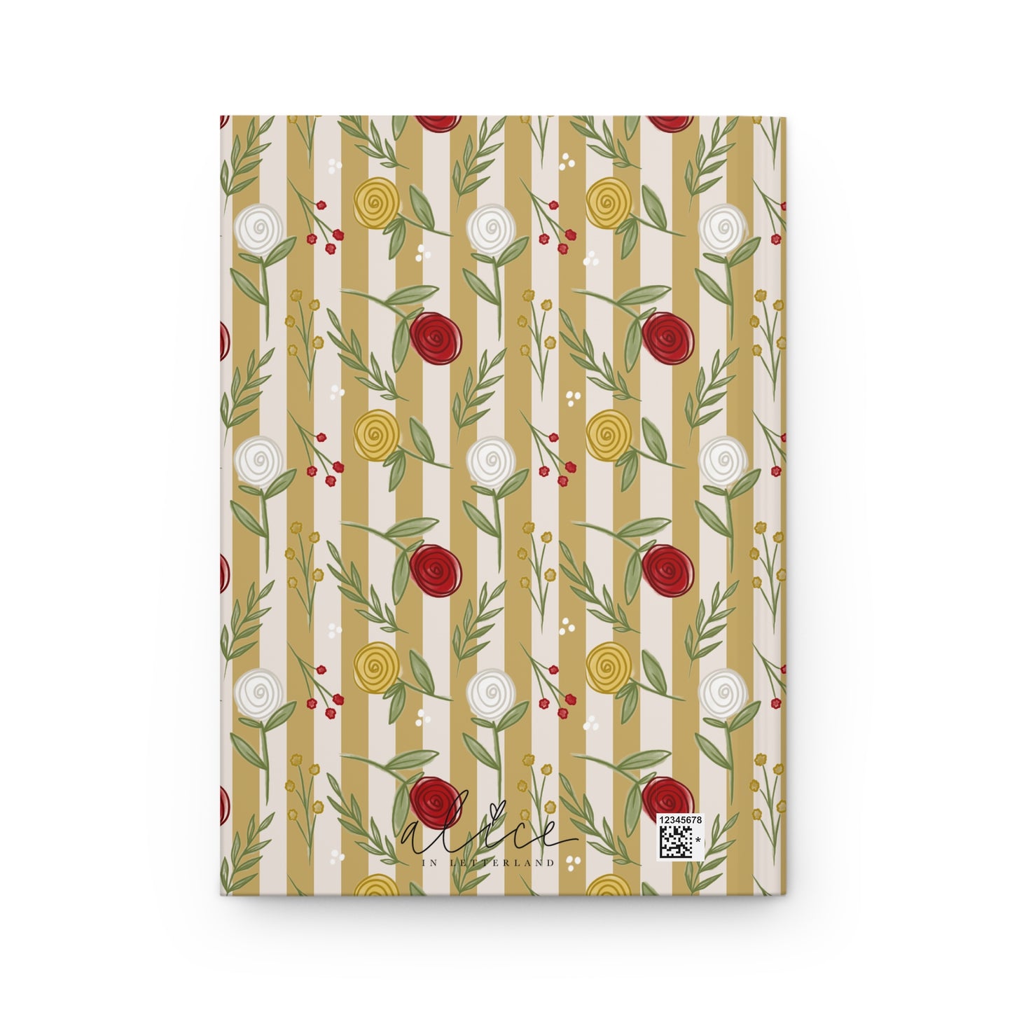 Floral Our Lady of Rosa Mystica Hardcover Journal — Catholic Prayer & Devotional Notebook