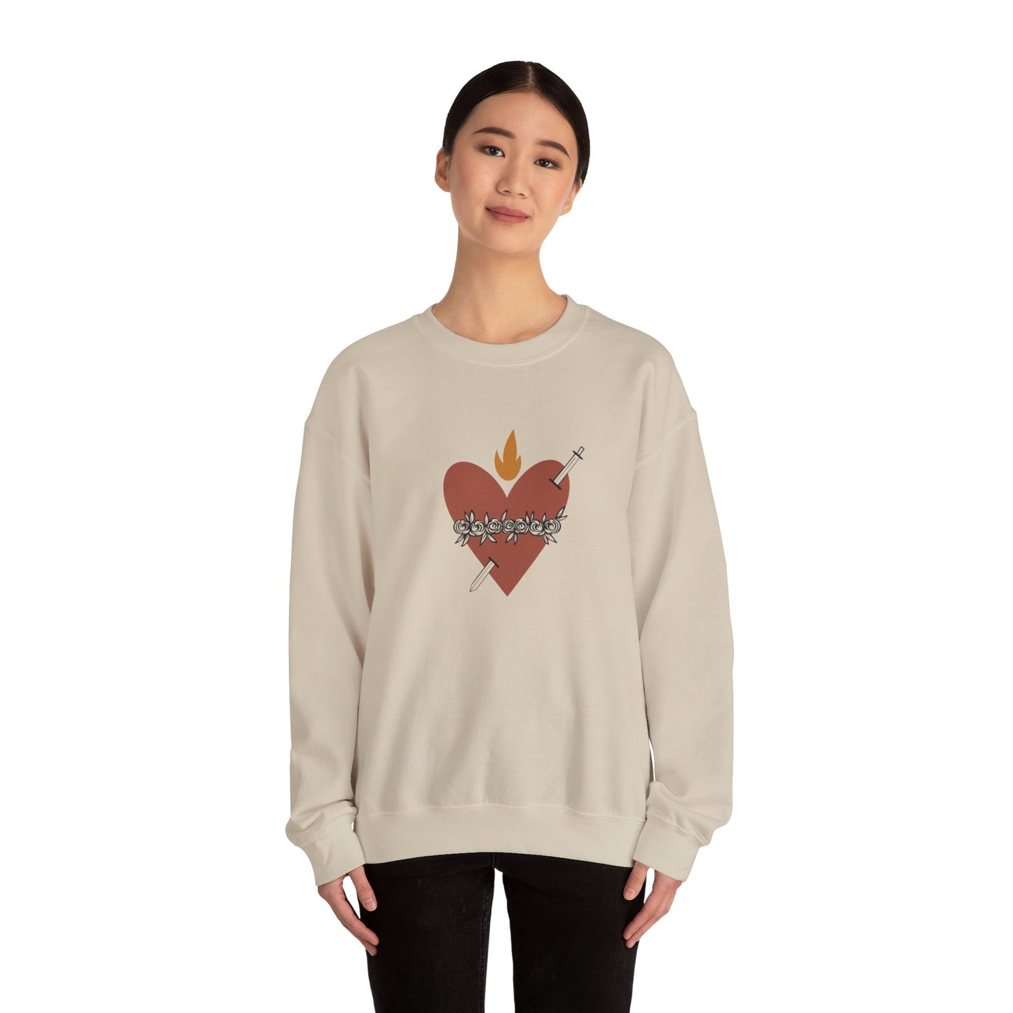 Heart of a Mother | St. Therese of Lisieux Quote Crewneck Sweatshirt