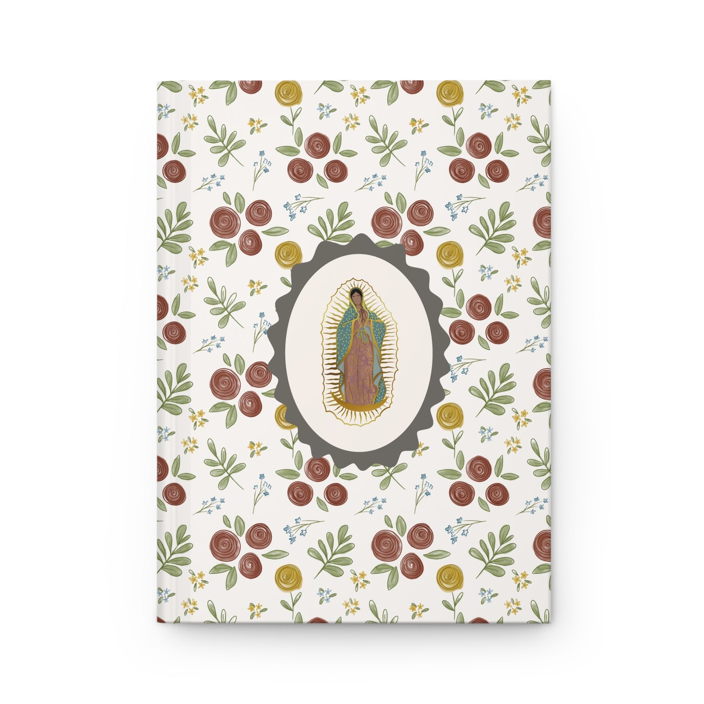 Floral Our Lady of Guadalupe Hardcover Journal — Catholic Prayer & Devotional Notebook