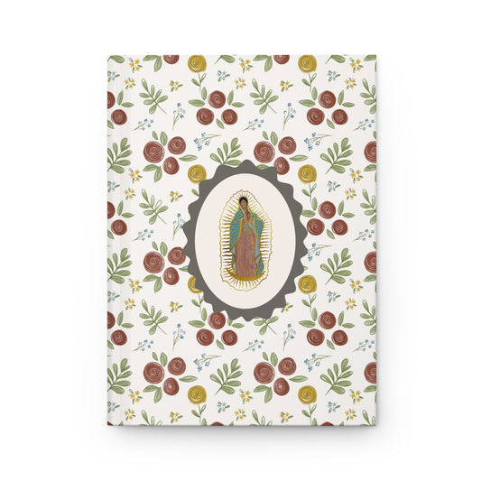 Floral Our Lady of Guadalupe Hardcover Journal — Catholic Prayer & Devotional Notebook