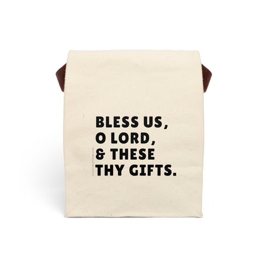 Bless Us O Lord & These Thy Gifts Canvas Lunch Bag