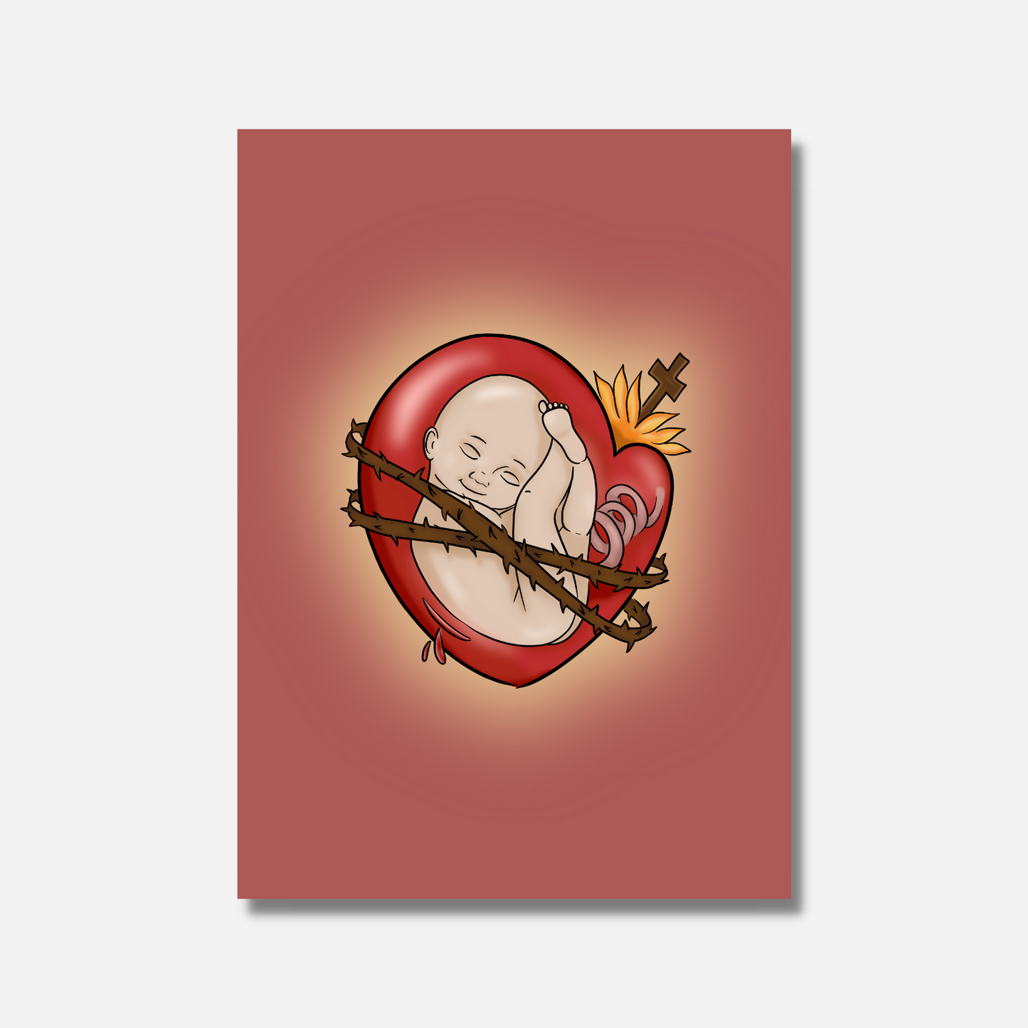 Sacred Heart Baby - 5"x7" Print