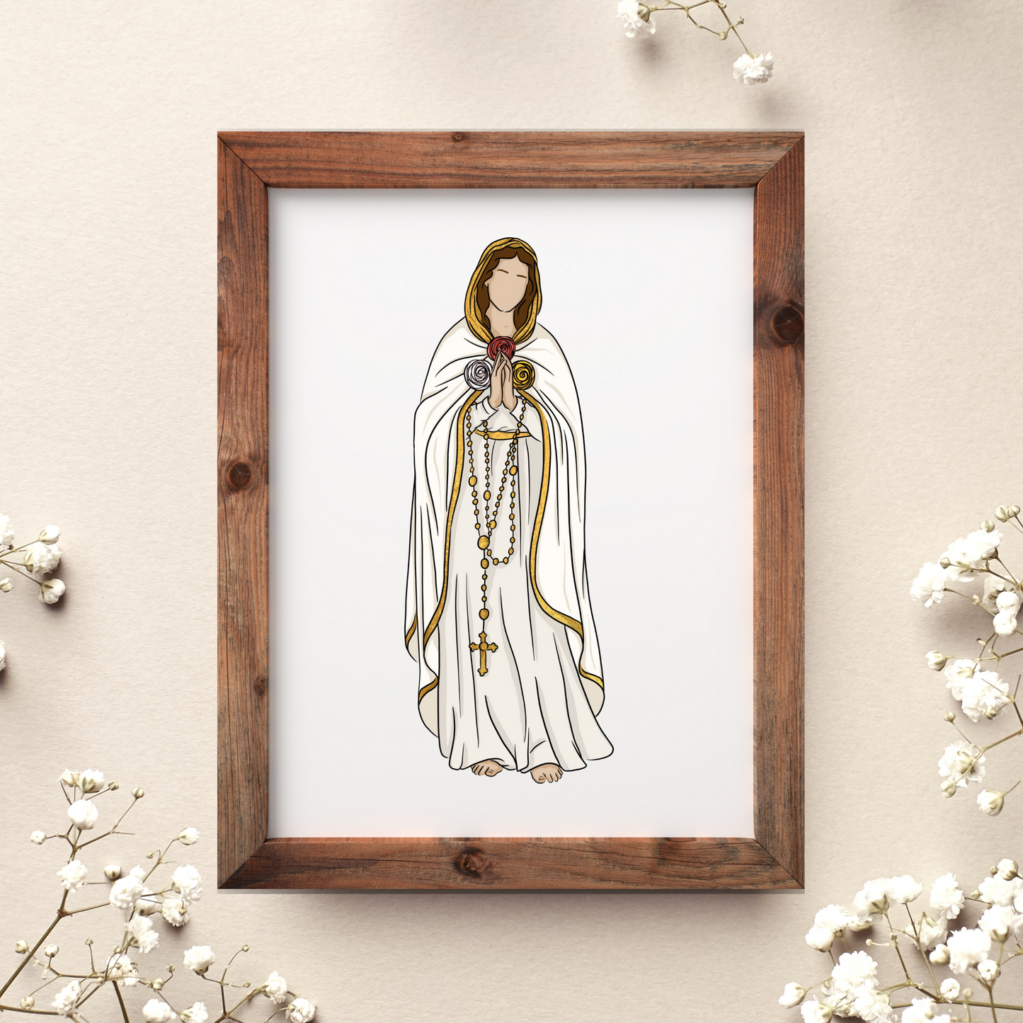 Our Lady of the Mystical Rose - 5"x7" Print